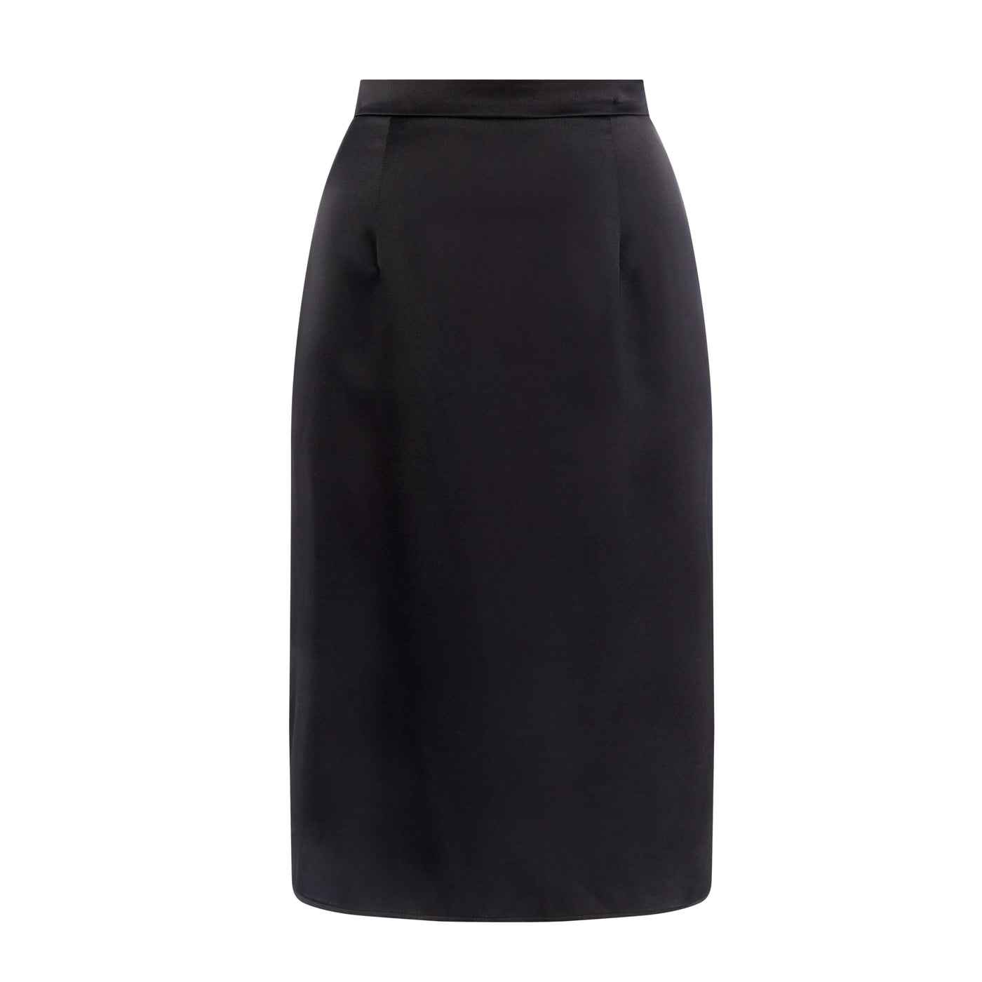 Black silk slip skirt