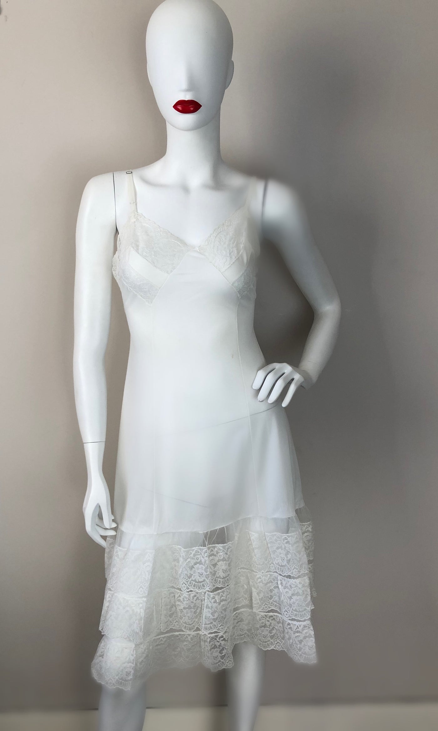 White slip dress