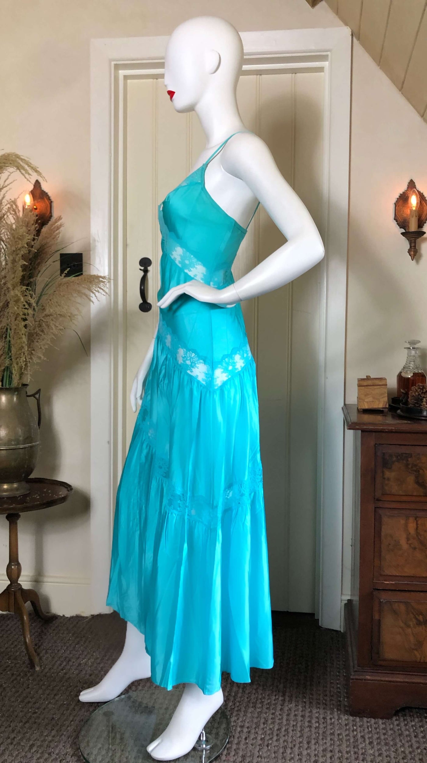 Aqua blue dress