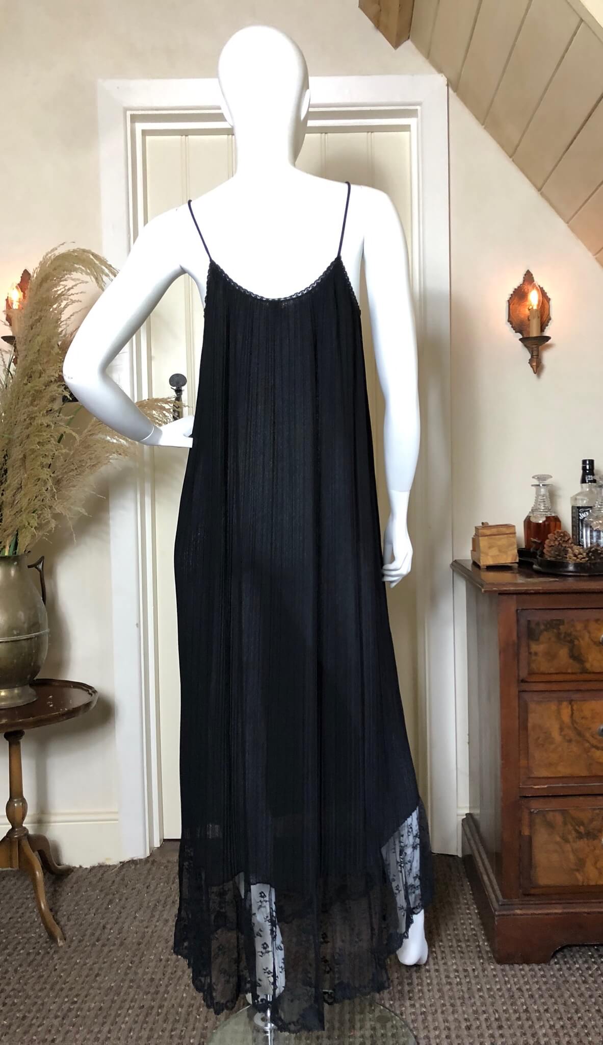 Black cheesecloth style dress