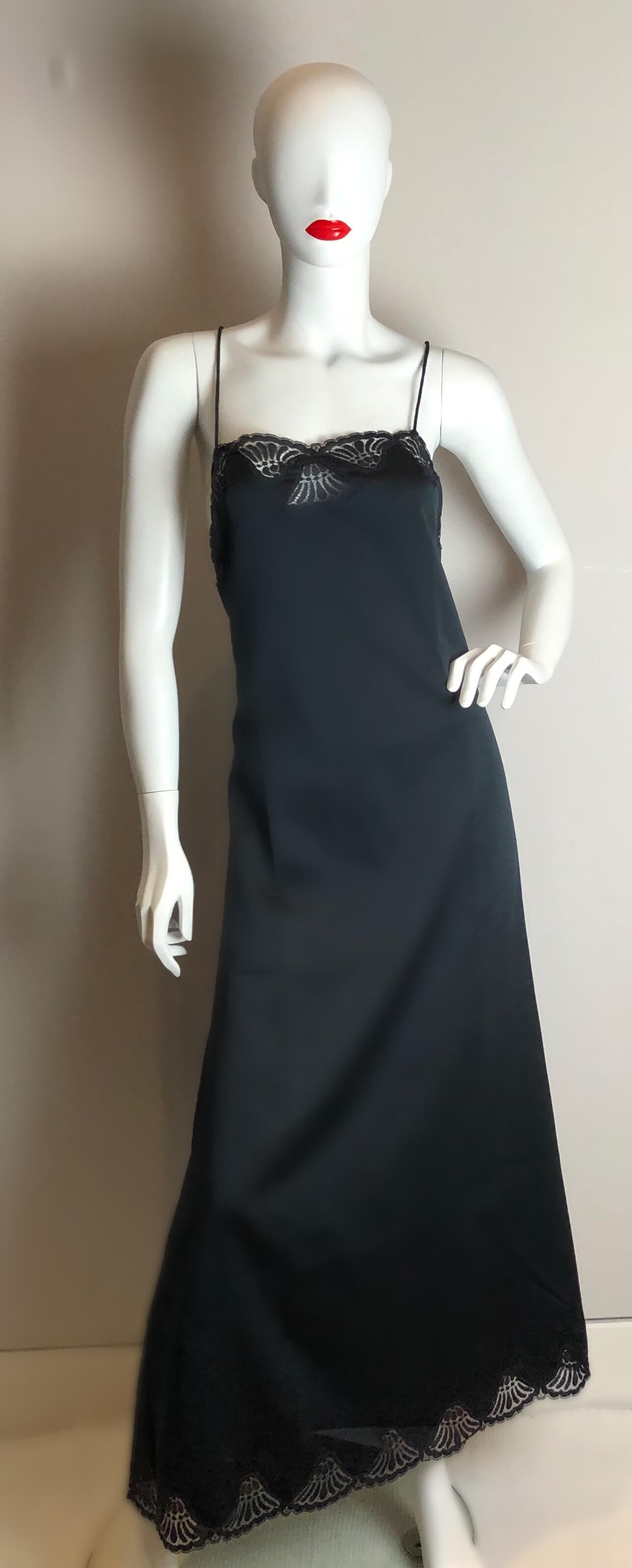 Black Janet Reger backless dress