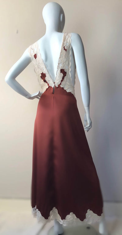 Brown Janet Reger dress with gown