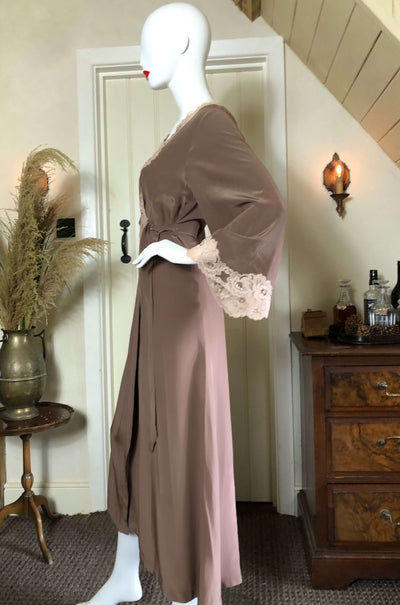 Brown silk dress/gown