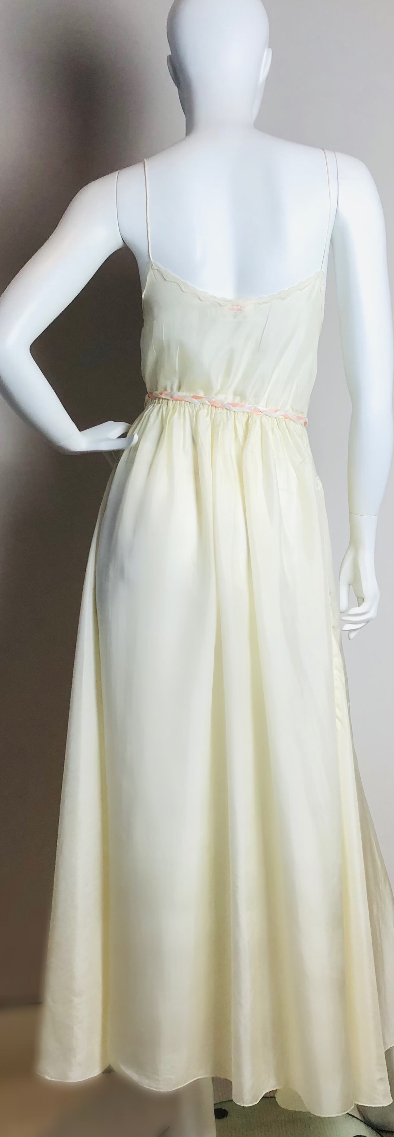 Ivory slip dress and gown