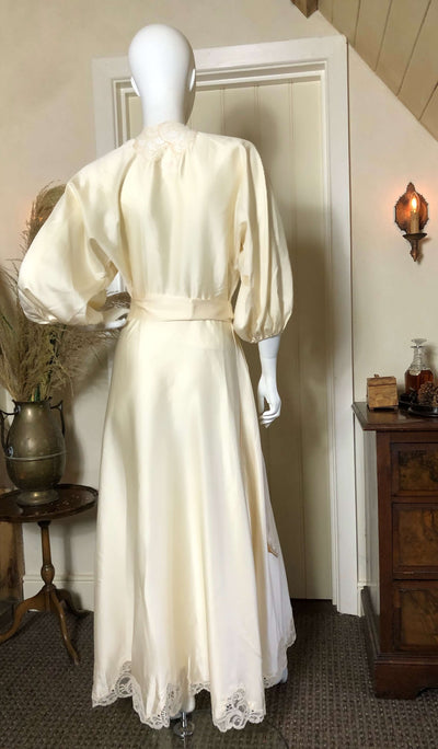 Ivory satin gown