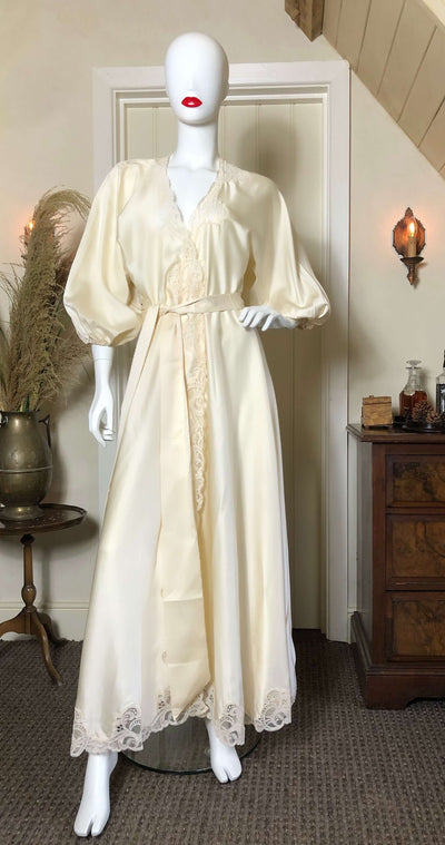 Ivory satin gown