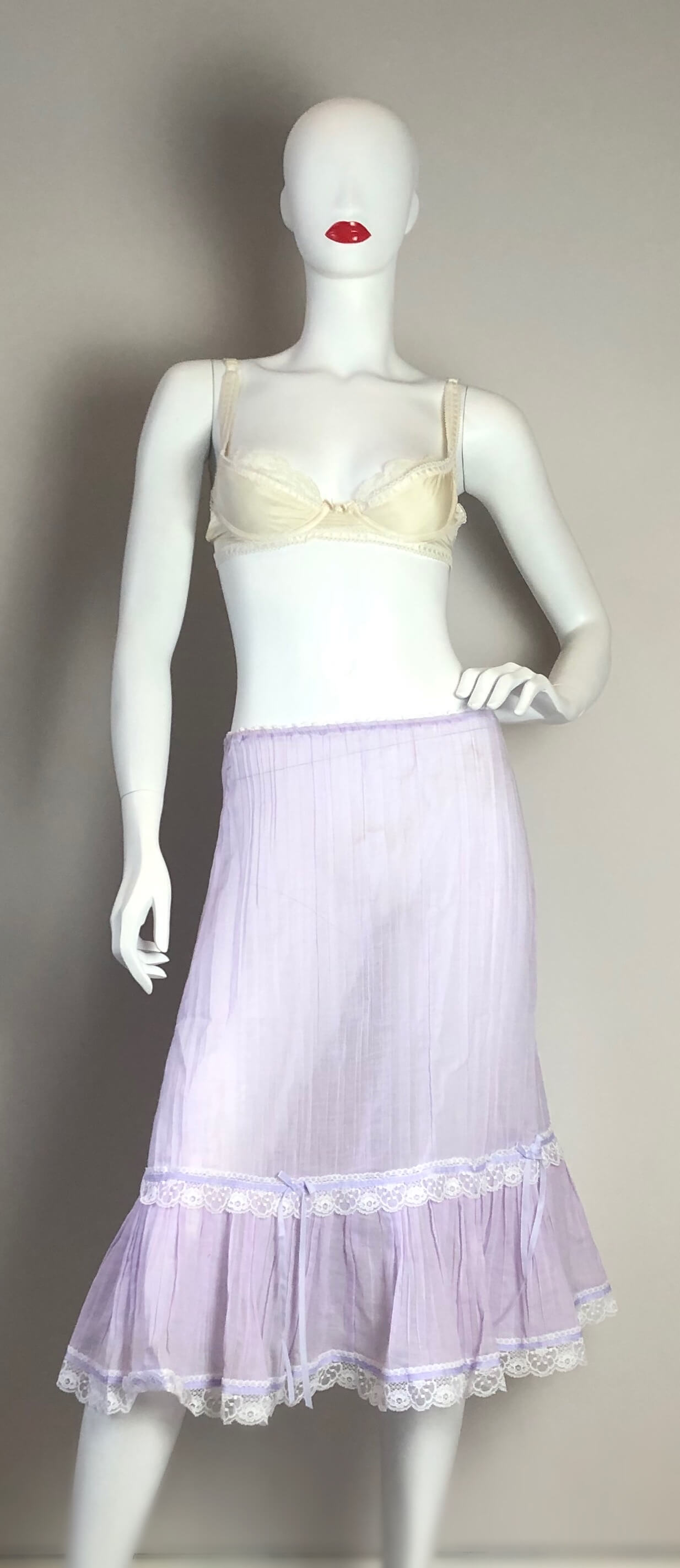 Lilac cotton Janet Reger skirt