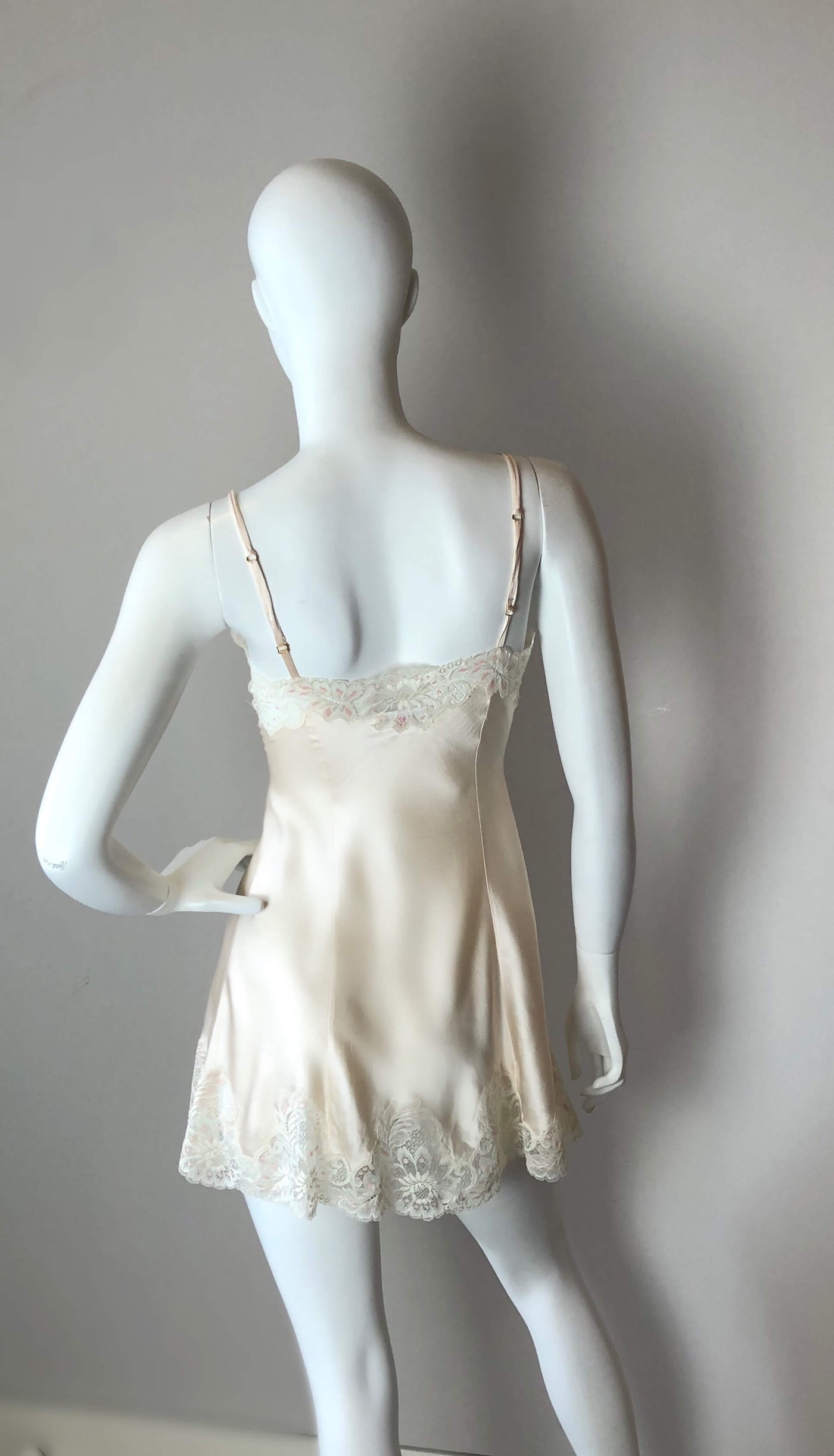 Peach Janet Reger silk dress