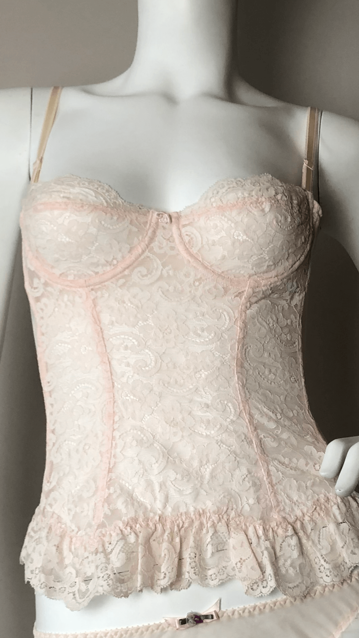 Pink lace Basque